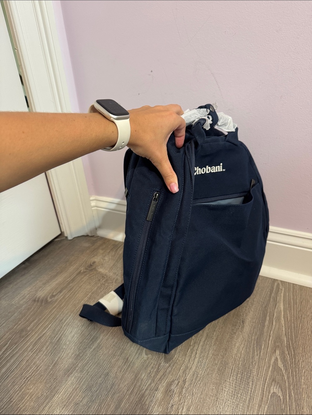 Navy Canvas Backpack - Picture 2 of 4